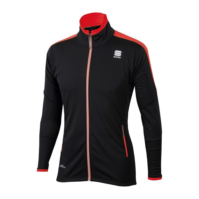 Oppvarming jakke Sportful Squadra WS Jacket svart-rød Oppvarming jakke Sportful Squadra WS Jacket svart-rød